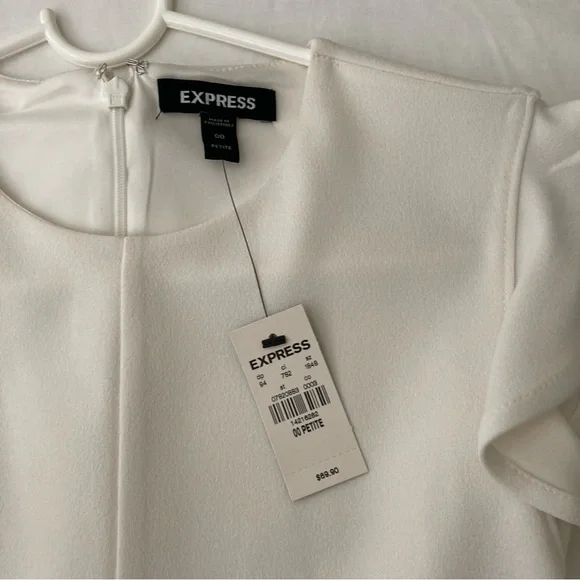 Express White Ruffle Mini Dress - Picture 4 of 6